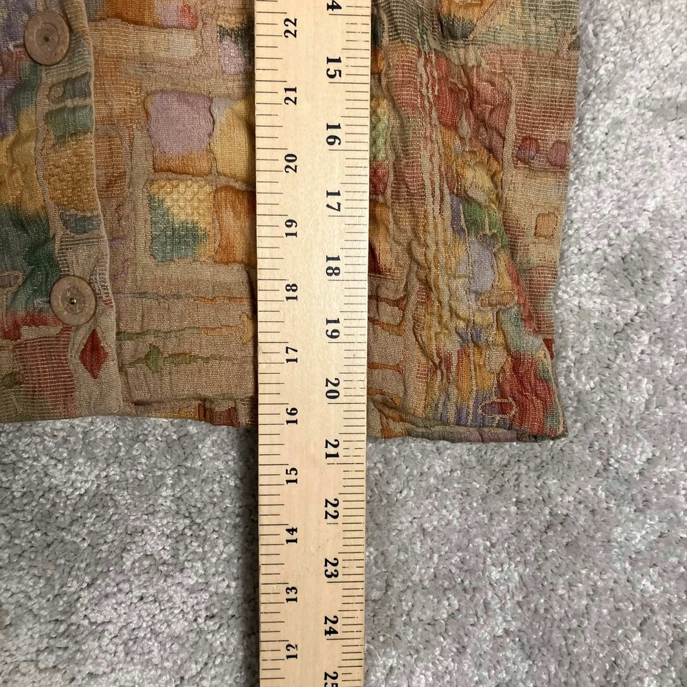 Vintage Orvis Women Tapestry Jacket Multi Color Abstract Geometric Button Front - Picture 10 of 13